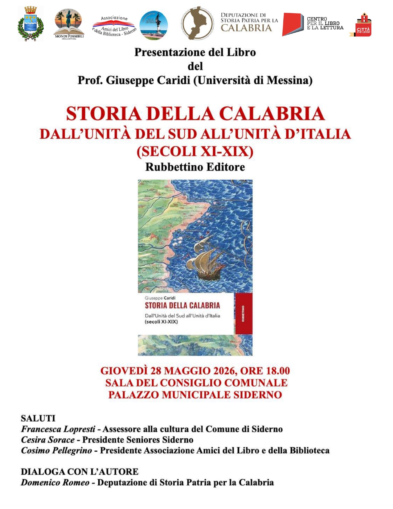Otto secoli di Storia della Calabria nel libro del Prof. Caridi